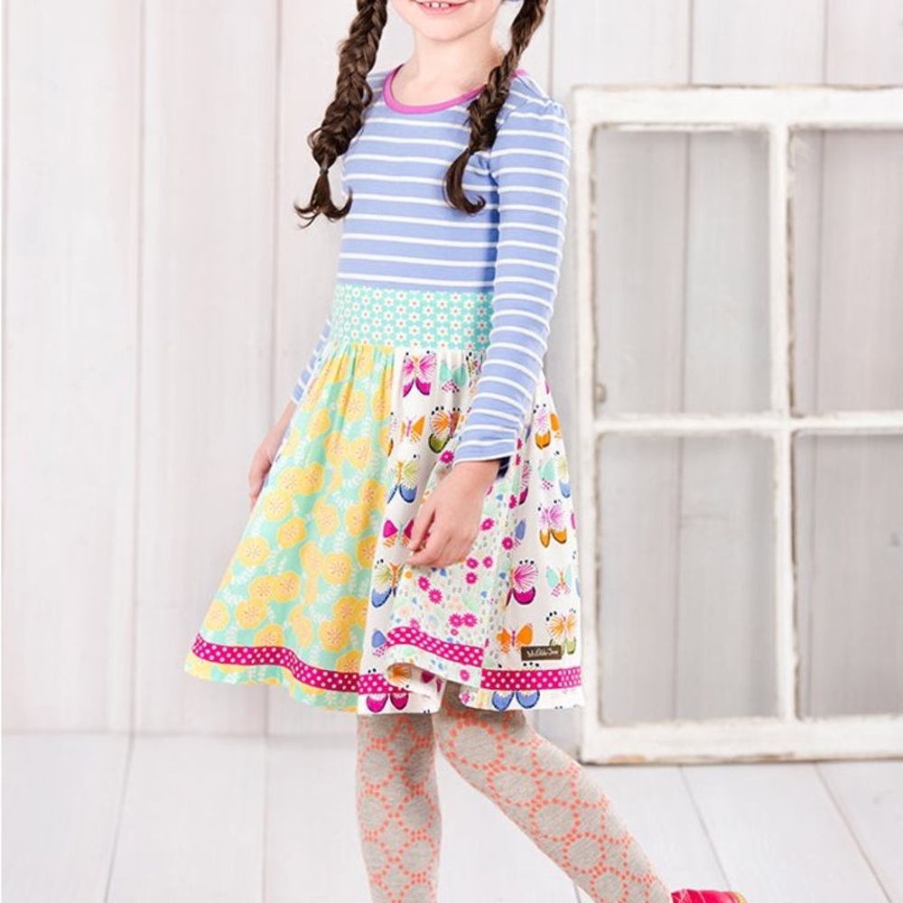 Colorful Striped and Patterned Dress for Kids